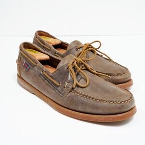 Sebago Docksides Portland Brown Boat Shoes Mens 11 M EUR 45 Leather